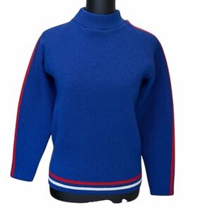 VNTG 70s Skicore Varsity Preppy Snow Polaris Sweater 100% Wool Sz: Sm